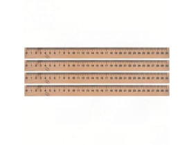 Лінійка дерев\'яна 30см (25шт)
