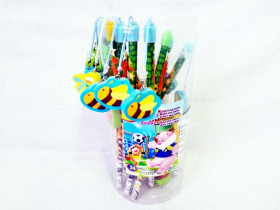 Олівці прост.з брел.+ласт."Оллі" "Насекомые"PVIN-1(24шт)