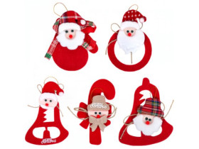 Новор.прикраса Дід мороз 12-125 з фетру 15*9см