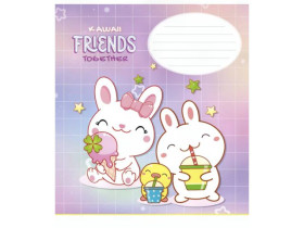 Зошит 12арк, у клітинку, Школярик 3422K глітер (30/300)