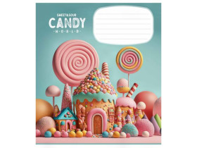 Зошит 12арк, у косу лінію, Школярик 3266С ВД-лак (30/300)