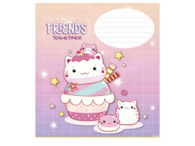 Зошит 12арк, у косу лінію, Школярик 3422С глітер (30/300)