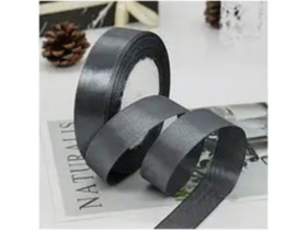 Стрічка атласна №28 чорна 2,5см*36у (5шт)