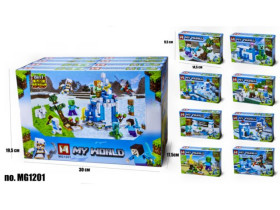 Констуктор MINECRAFT 1201 (100 деталей) 8шт/блок