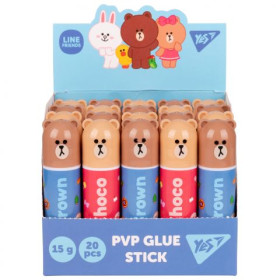 Клей-олівець Yes 15г, PVP "Line Friends" (20шт) 320291