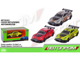 Машина металл АВТОПРОМ AP74162 (96шт/2) 1:36,3 цвета,коробка 15*8*7см