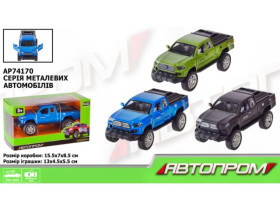 Машина метал АВТОПРОМ AP74170 (96шт/2) 1:32,3 кольора,відкр.двері,коробка 15*8*7см