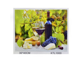 1000 Картина за номерами, пензлик+фарби 30*40см