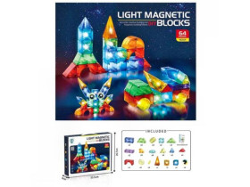 Конструктор магнітний 2204 64 деталі, підсвічування