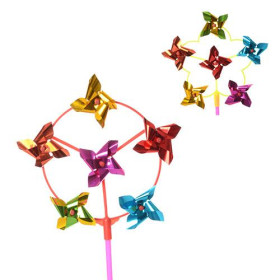 Ветрячок M 2416 (200шт) вертушка, диам.20см, 2 вида