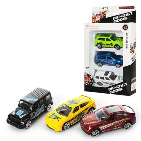 Набор машинок LS60-5 (96шт) жел, 2 вида, 3шт (8,5см), в кор-ке