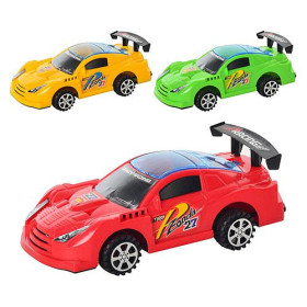 Машинка 3108 (288шт) заводная, свет, 3 цвета,в кульке, 18,5-7,5-6см