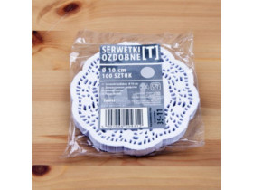 Салфетка кругла бум. Ажур d-10см (100шт)