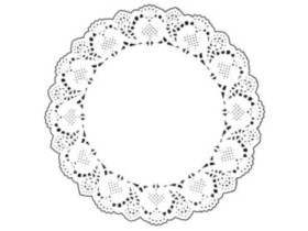 Салфетка кругла бум. Ажур d-16,5 "6,5" (100шт)