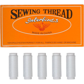 Нитки швейні 12шт №40/2 білі, поліестер X4-101