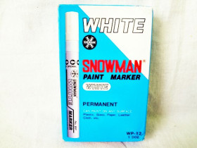 Маркер перманентний Snowmen, білий (12 шт.)