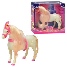 Лошадка 28913 (48шт) на шарнирах, звук, на бат-ке, в кор-ке, 20-20-7см