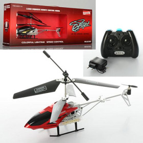 Р/У Вертолет E3305 (18шт) гироскоп, аккум, 24см, 3,5канала, свет, 3 цвета, в кор-ке