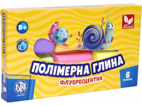 Полімерна глина 6кол.флуор.83911902 (24шт) Школярик