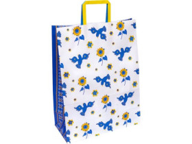 Сумка подарункова паперова КРАФТ біла 32*15*42см 324215-37 (10шт)