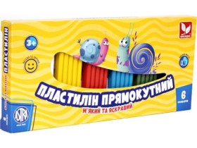Пластилін "Школярик" 6кол.(12шт) 303116001-UA