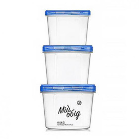 70 Н-р *3* контейн.харч.КРУГЛИЙ 0,3л+0,5л+0,7л (15шт)