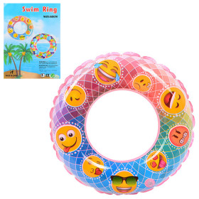 Круг D25572 (100шт) смайлы, 60см, в кульке