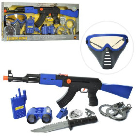 Набор полицейского 33760 (36шт) автомат,маска,в кор-ке,52-26-3,5см