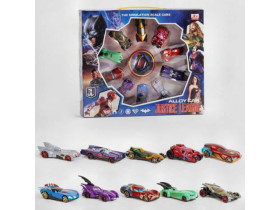 Набір машинок 04199 A (36) 10 штук, металопластик, герої, в коробці