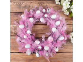 Вінок великодній рожевий 3426-1