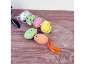 Яйця декоративні з пінопласту, кольорові, №2, 6 шт., 5275-2