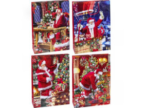 Пакет подарунковий новорічний, 38×52×14 см, арт. 151-4 (12 шт.)