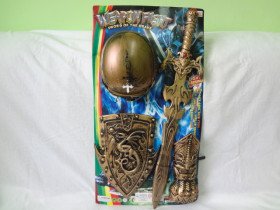 ZY Набор рыцаря ZF 6688-1 (24шт) меч, шлем, доспехи, на листе, 64-30-9см