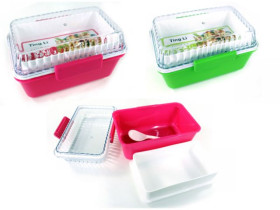 Ланч-бокс 9009, імпорт, з ложкою, арт. 470022 (60 шт.)