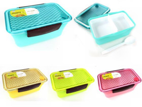 Ланч-бокс 9008, імпорт, з ложкою, арт. 470023 (60 шт.)