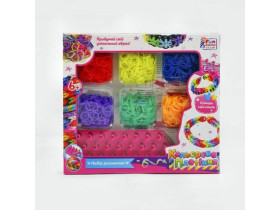 Кольорове плетіння резиночки 66476 "4FUN Game Club" 6 кольорів резинок верстат гачок