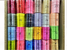 Стрічка атласна №2 св-червона 2,5см*36у (5шт)