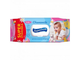 Cалфетка волога Superfresh 120шт клапан (9шт)
