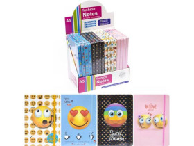 Блокнот А-5 на резинці Смайл 80арк твердий 580080 клітка (16шт)