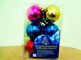 040 ЕЛОЧНЫЕ ШАРИКИ 4см 12шт/кор (96уп)