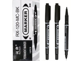 Маркер двосторонній чорний RX-120 (10шт)
