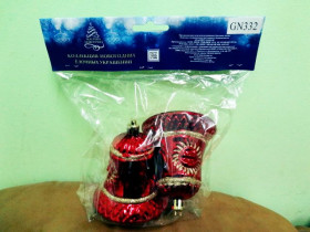 Іграшки ялинкові 332, 10см 2шт/пак (60уп)