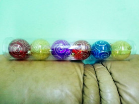 8234 ЕЛОЧНЫЕ ШАРИКИ 8см 6шт/колба (48уп)