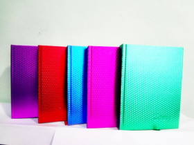 Блокнот діловий В6, лінія, глітер, 312 арк., "Р", ДБ-4 (5 шт.)