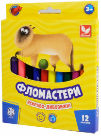 Фломастери "Школярик" 12кол.(12шт) 314110003-UA