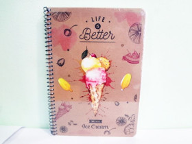 Тетрадь "Ш" А5 6023К кл.пруж.крафт,высечка 96л.(1/54)