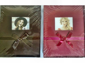 Фотоальбом зі штучної шкіри, арт. 66200, 160 фото, 13×18 см, "Бантик", у коробці