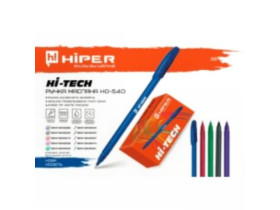 Ручка масляна HO-540 Hiper HI-TECH 1.0мм чорна (25шт)