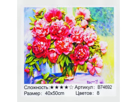 Картина за номерами+Алмазна мозаїка 74692, 40*50см
