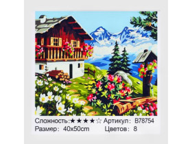 Картина за номерами+Алмазна мозаїка 78754, 40*50см
